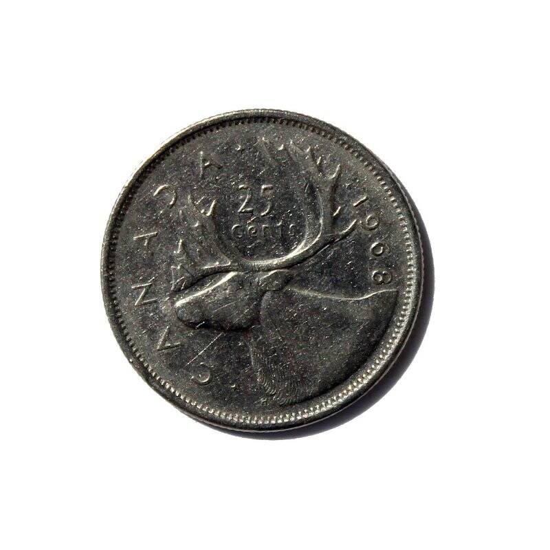 Монета. 25 центов.
