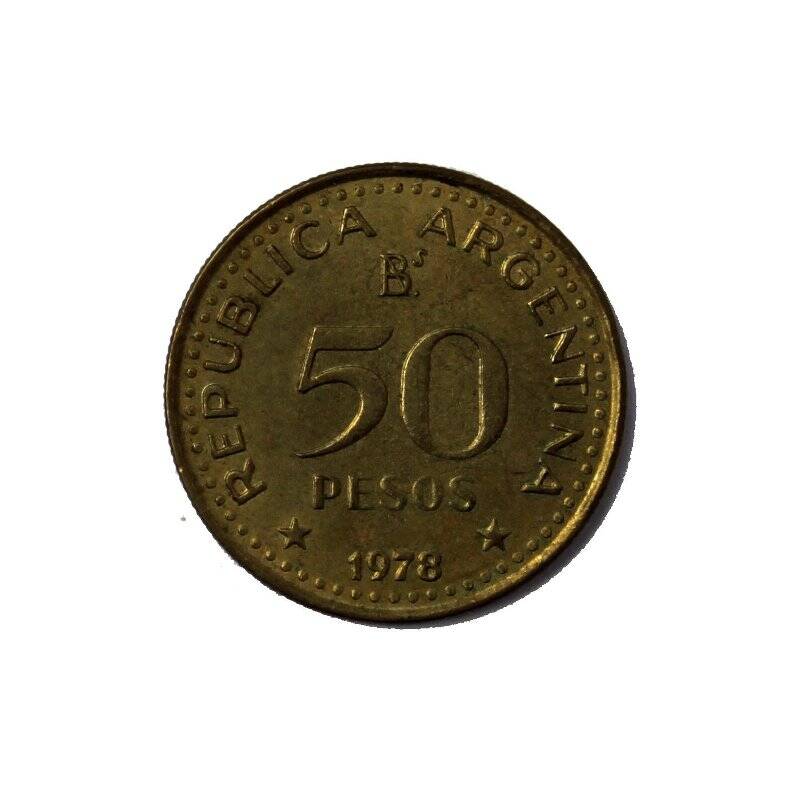 Монета. 50 песо.