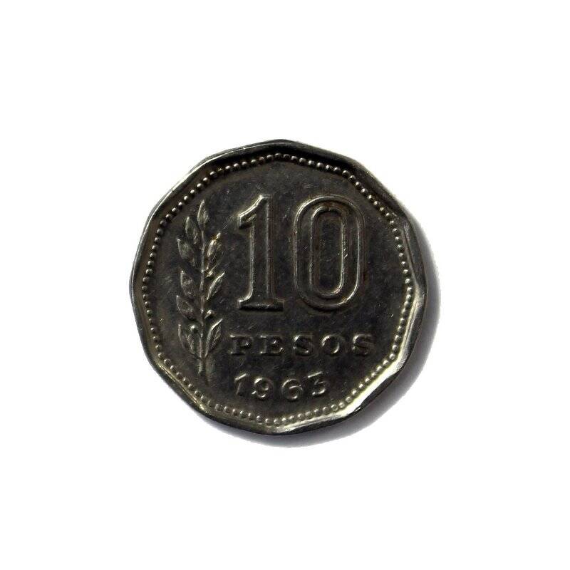 Монета. 10 песо.