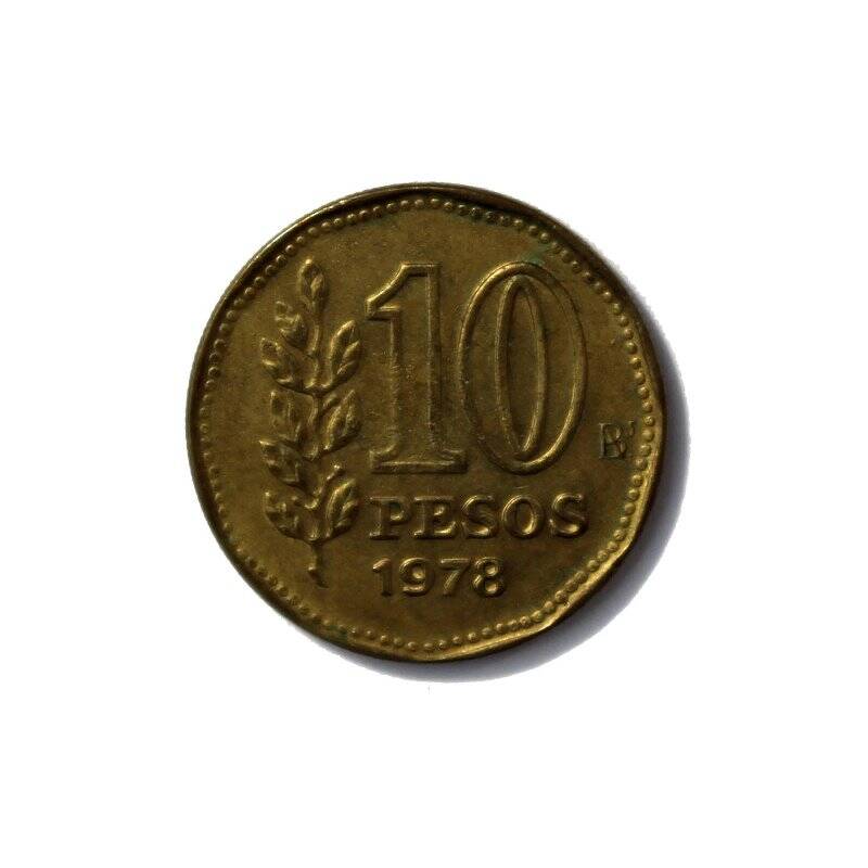 Монета. 10 песо.