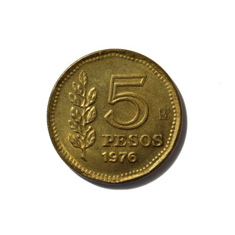 Монета. 5 песо.