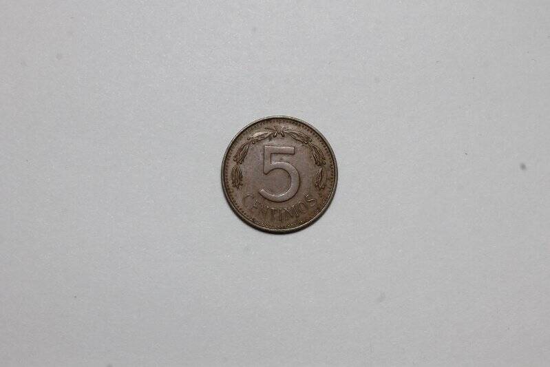 Монета. 5 сентимо.