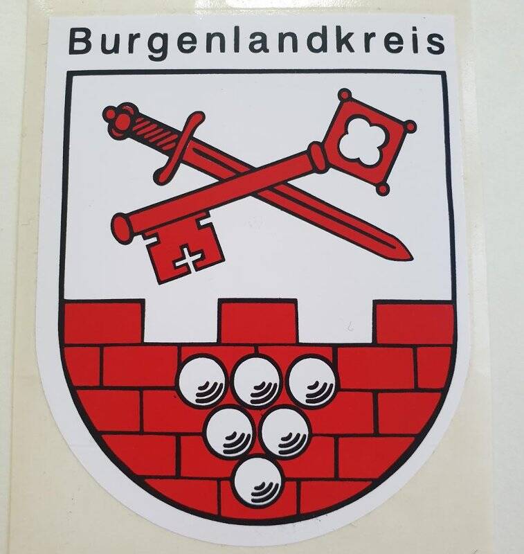 Наклейка с гербом района Бургенланд (Burgenlandkreis).