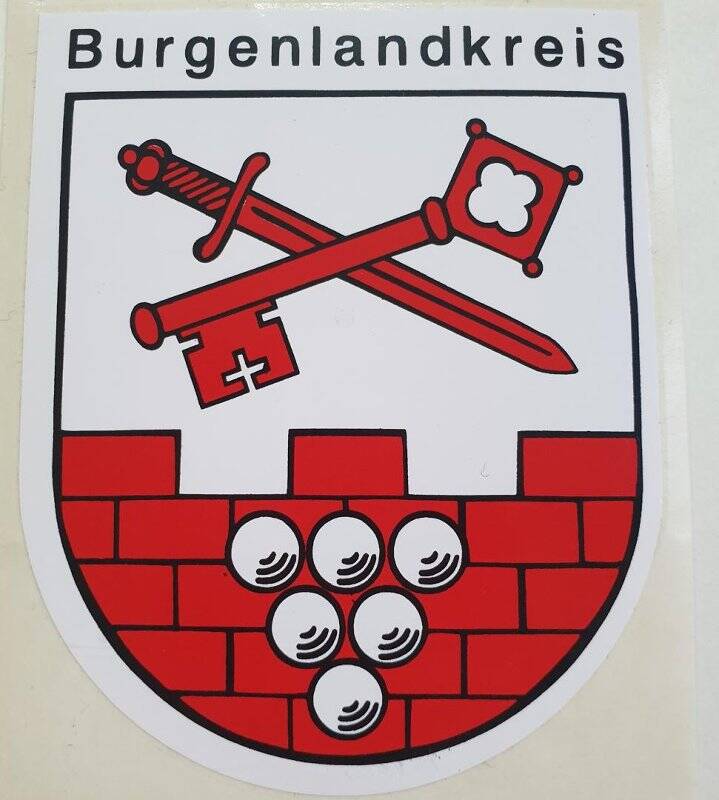 Наклейка с гербом района Бургенланд (Burgenlandkreis).