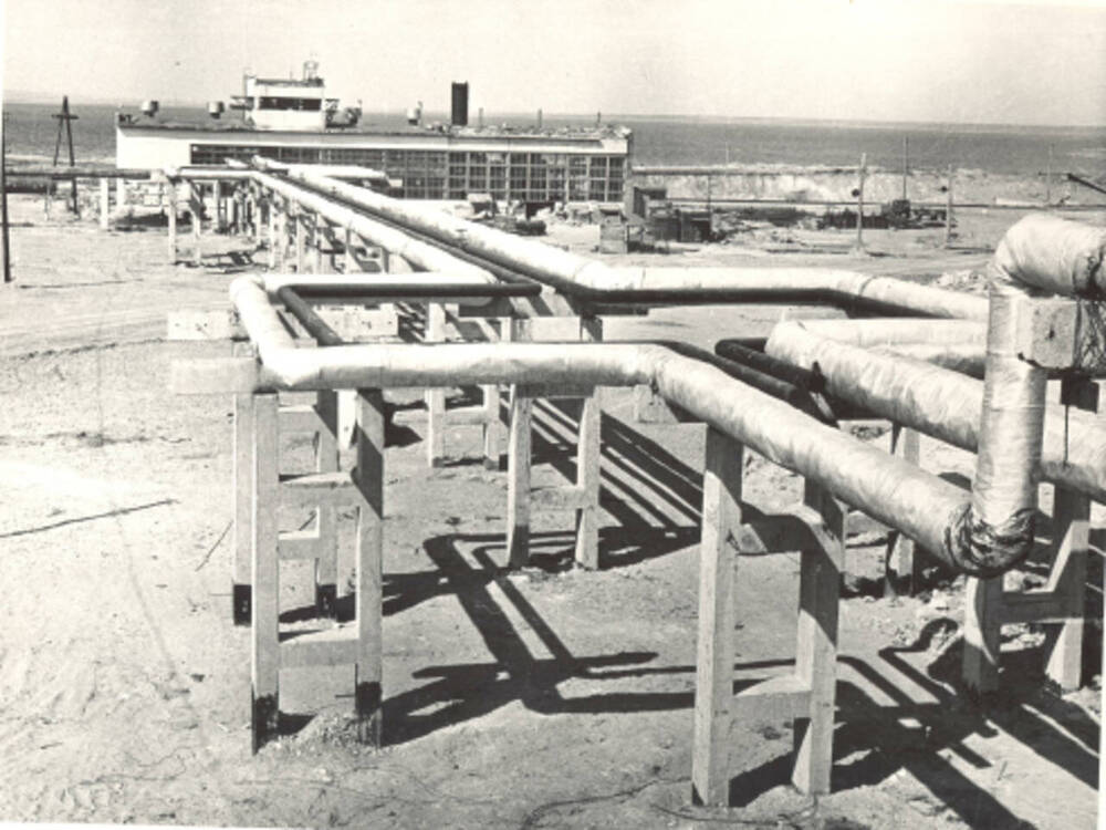 Фото: Строительство котельной Ириклинской ГРЭС в Оренбургской области. 1967-1968 годы