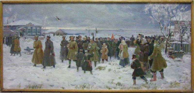 Вступление Красной Армии в Омск 14 ноября 1919 г. Живопись