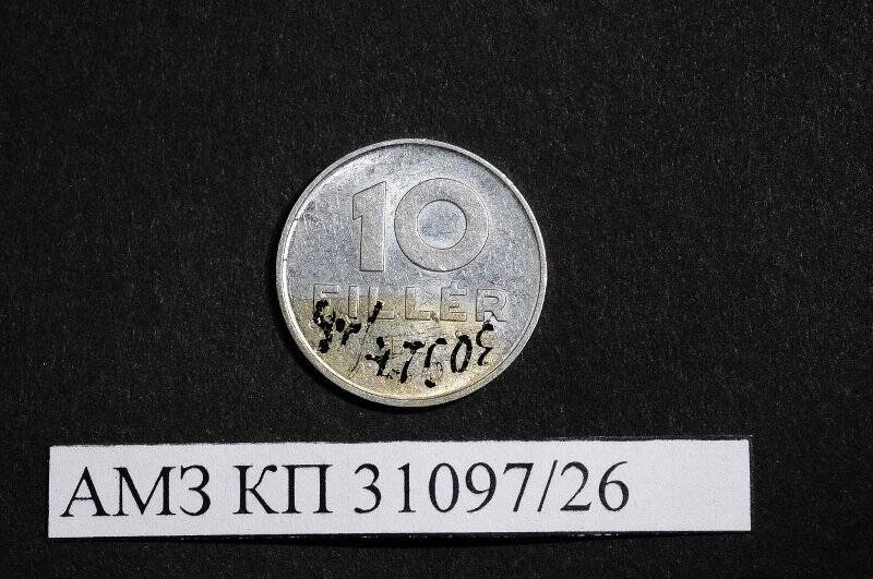 Монета. 10 филлеров. Венгрия