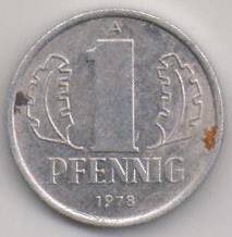Монета Германской Демократической Республики 1 пфенниг