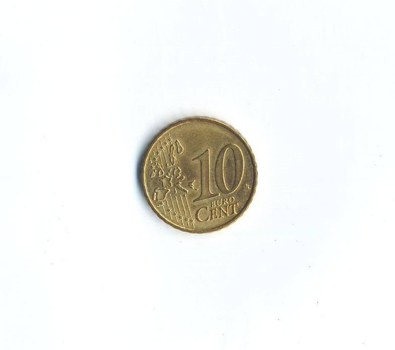 Монета. 10 евроцентов. Германия