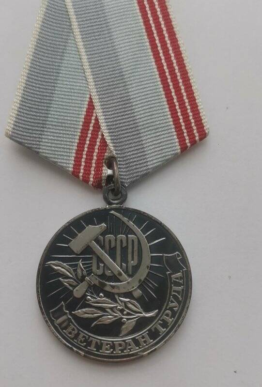 Медаль Ветеран труда. Награждена Пинаева О.А.