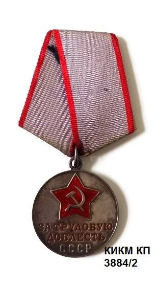 Медаль За трудовую доблесть Пугиной Марии Степановны, ветерана труда лакокрасочного завода Победа.