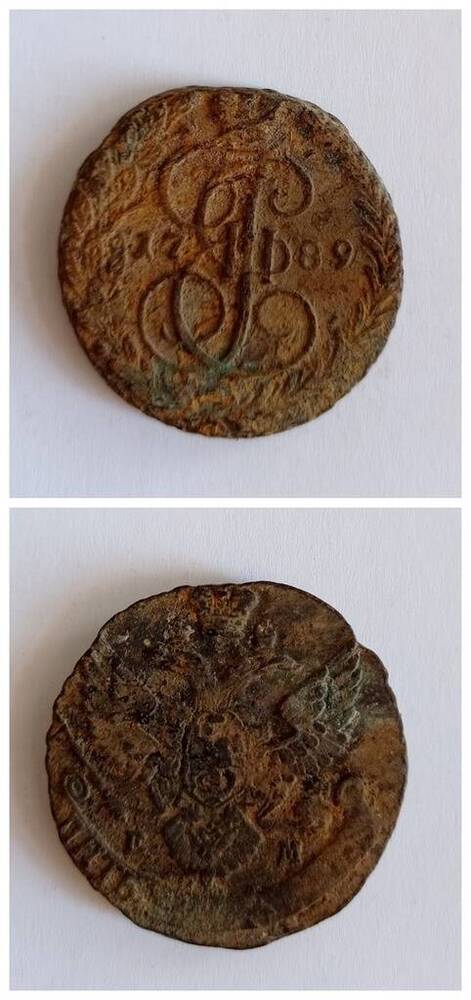 монета 5 копеек 1789 года