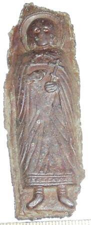 Складень, фрагмент  с изображением христианского святого.