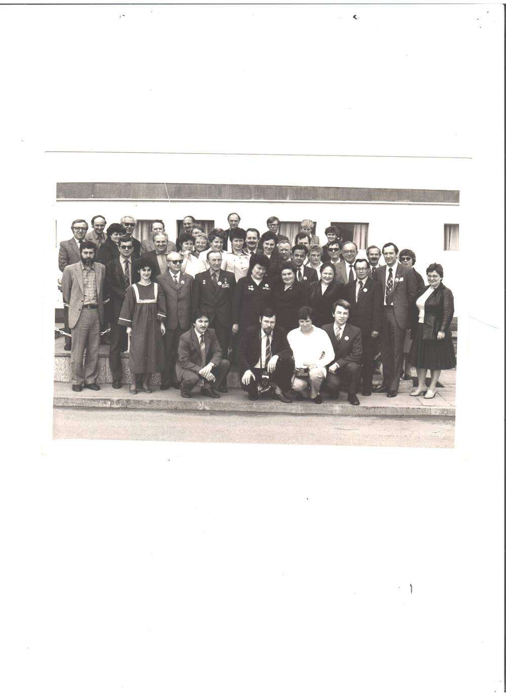 Фото.  Л.Х. Мардамшина в городе ???? (Германия) (5-я справа 2 ряд) во время проведения Дней Башкирии, май, 1984 года