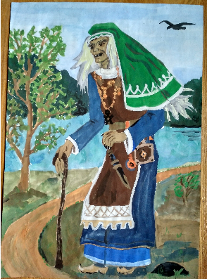 Рисунок «Хозяйка Похьела», иллюстрация к «Калевале», руна 7.