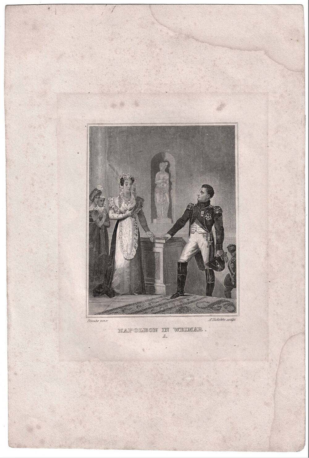 Гравюра Наполеон в Веймаре (из серии Слава Наполеона. Памяти Императора).