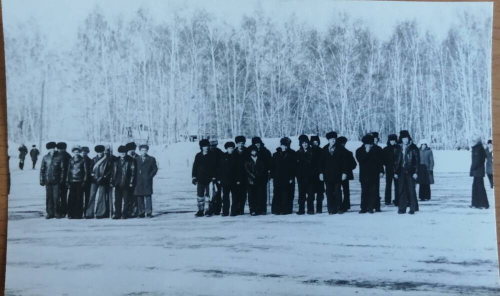 фотография построения колонн в парке