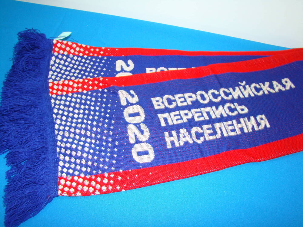 Шарф переписчика с логотипом «Всероссийская перепись населения-2020»
