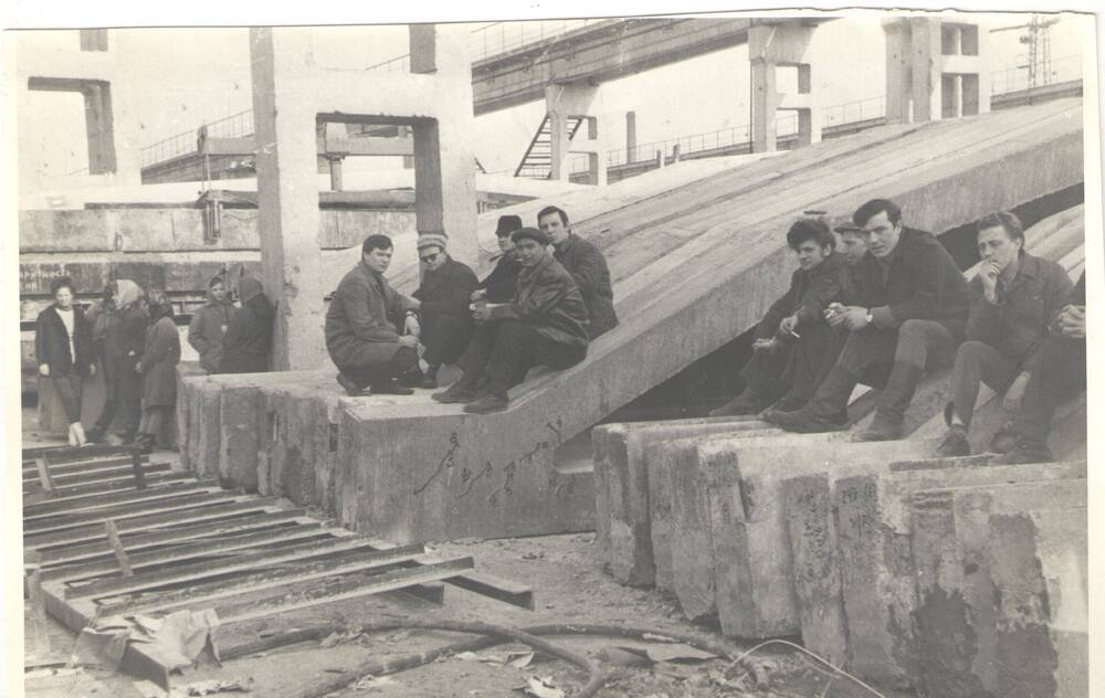 Фото. Строительство ВНИБа ,1960-е годы.