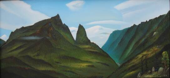 Картина. Вид на Эльбрус. Из серии Путь к вершине.