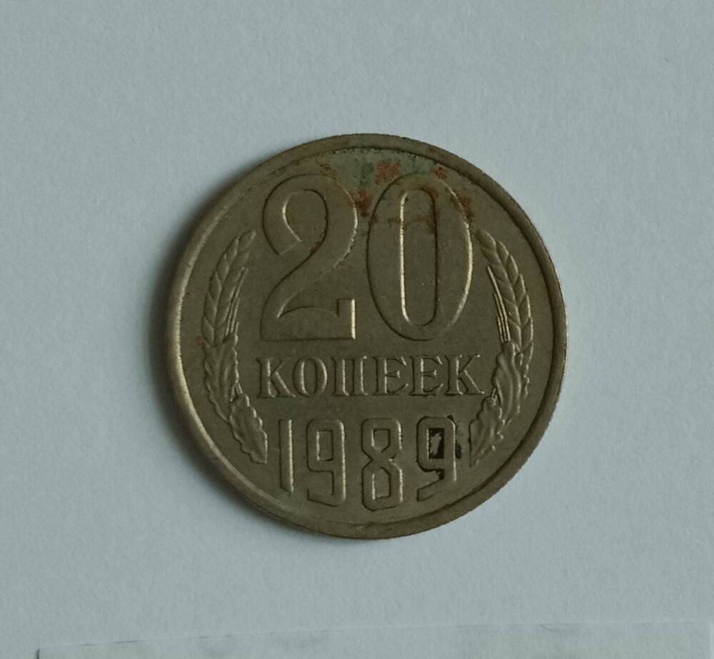 Монета 20 копеек 1989 года