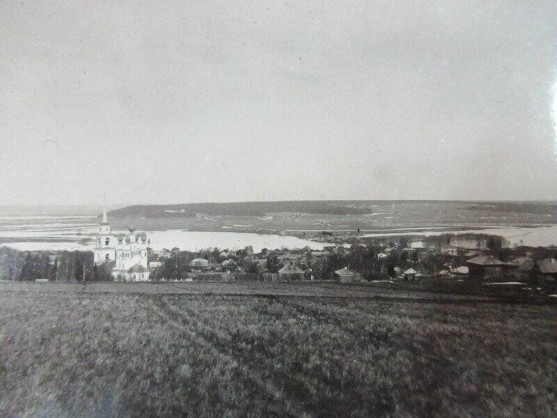 Фотография. Вид на село Ильинское  до затопления