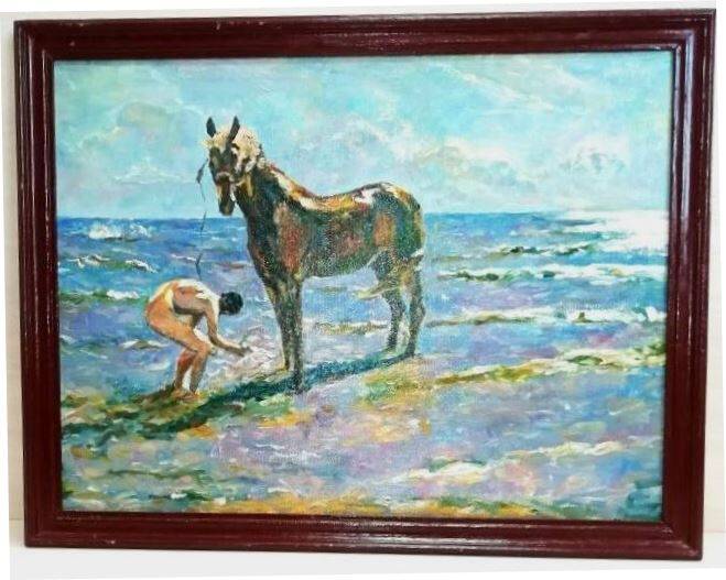 Картина «Купание коня»