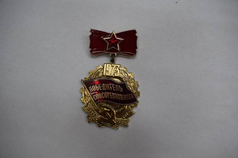 Знак «Победитель соцсоревнования 1973». СССР