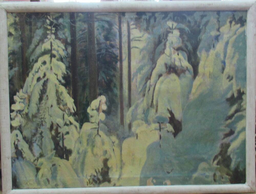 картина Зима в лесу Лапин Д.И.