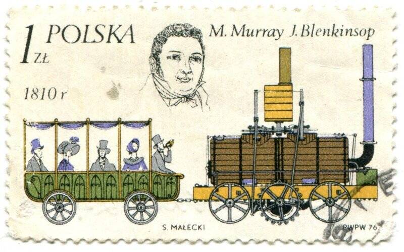 Марка почтовая. POLSKA. M. Murray. J. Blenkinsop. 1810r.