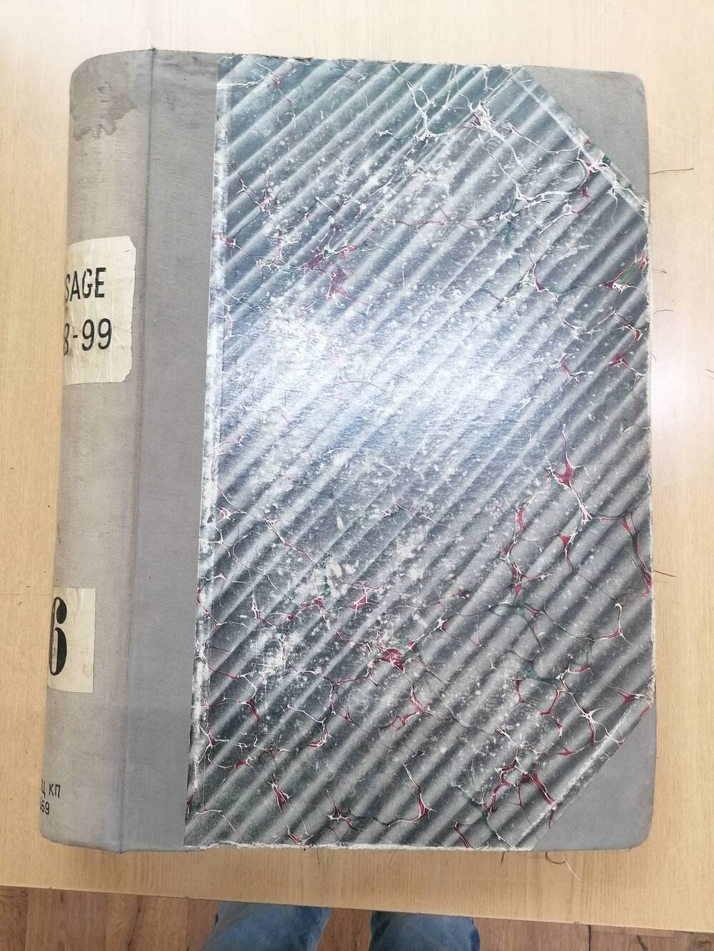 Альбом с образцами набивных тканей. Ярлыки Tissage 1898-99 и 46.