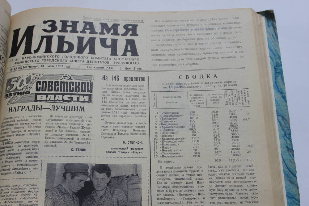 Газета «Знамя Ильича» №83 (6234)