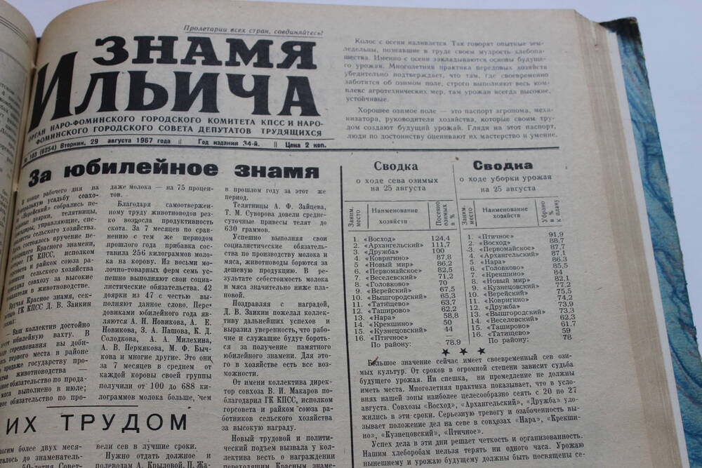 Газета «Знамя Ильича» №103 (6254)