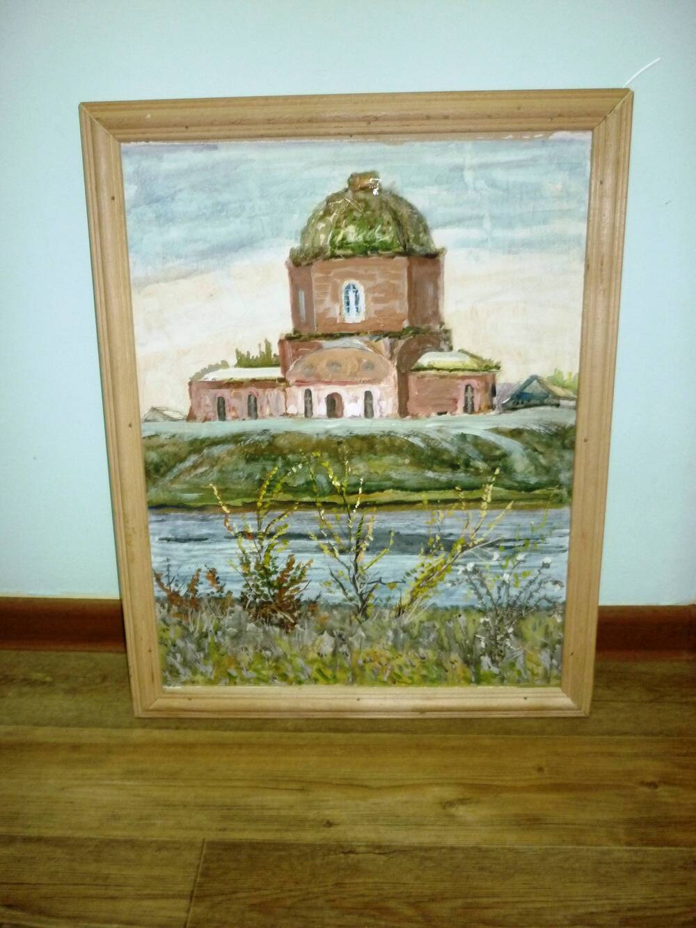 Картина Геннадия Ивановича  Привалова Храм Святой Троицы в Березовке 