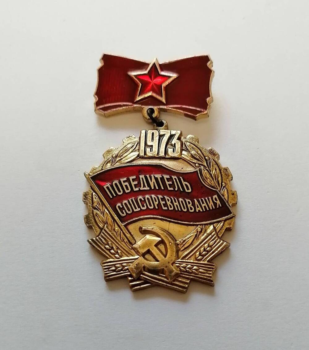 Значок Победитель социалистических соревнований.1973