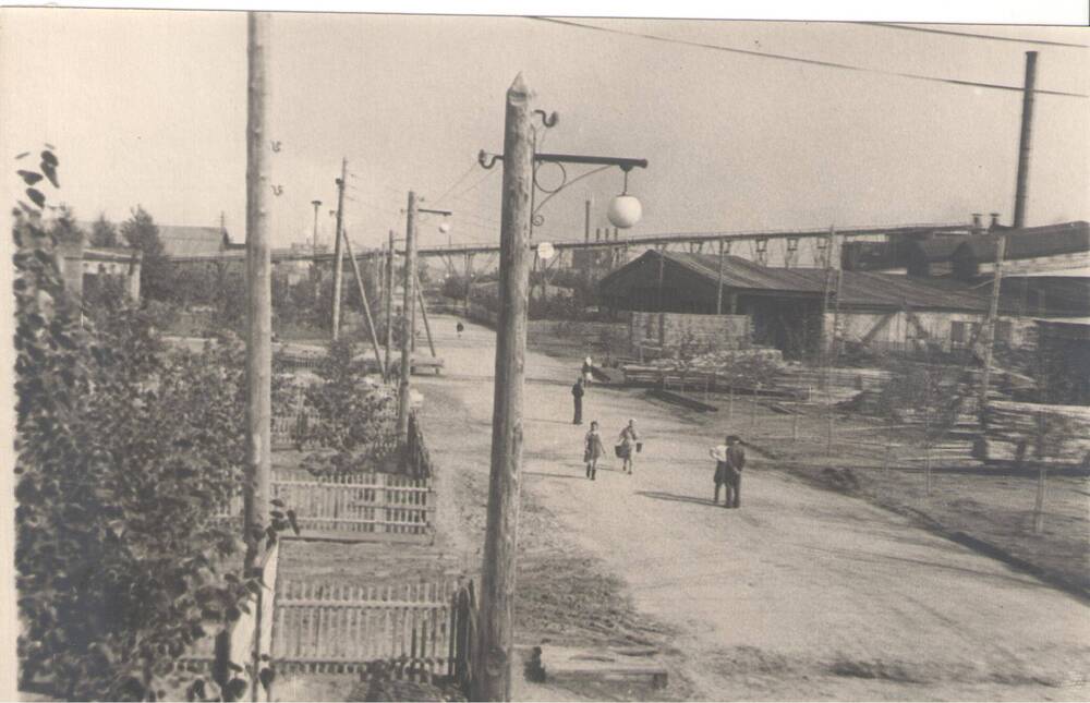 Фото. Территория древкомбината г. Волжск.1950г.