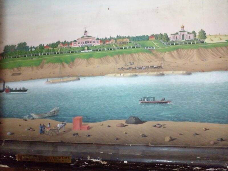 Картина «Усадьба Сергиевка на Волге, близ Калязина. 1840 - 1850-е гг.»