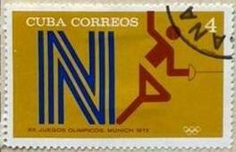 Марка «Летние Олимпийские игры 1972 года - Мюнхен; фехтование». Погашена
