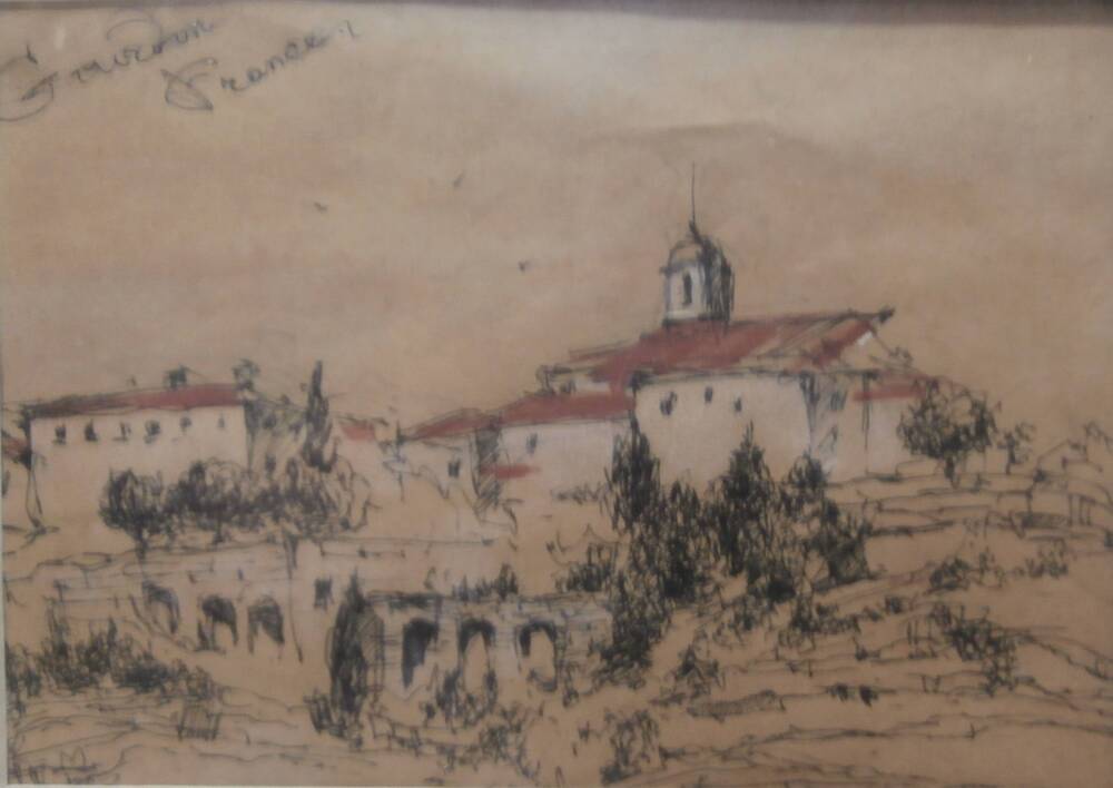 Рисунок «Гурдон (Франция)». М. Зимина