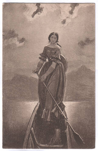Карточка почтовая. Moritz von Schwind. Die Schifferin – The boating lady – La dame ramante( Munchen, privat). Nr.2271. Из собрания открыток Moritz von Schwind. (1804-1871), принадлежавшего Е.Я. Эфрон.
