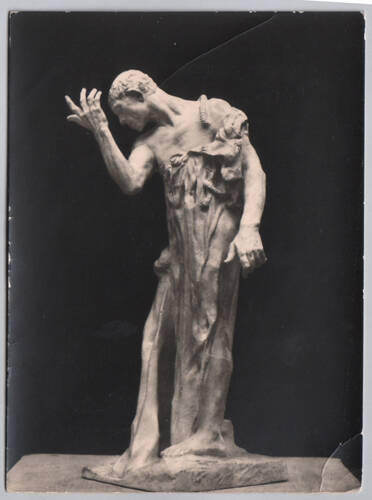 Карточка почтовая. Rodin. Voranschreitender (aus der Gruppe “Die Burger von Calais”). Из собрания фотооткрыток Rodin(1840-1917), принадлежавшего Е.Я. Эфрон.