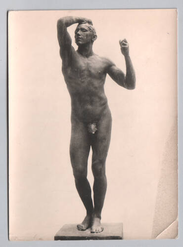 Карточка почтовая. Rodin. Das eherne Zeitalter. Из собрания фотооткрыток Rodin(1840-1917), принадлежавшего Е.Я. Эфрон.