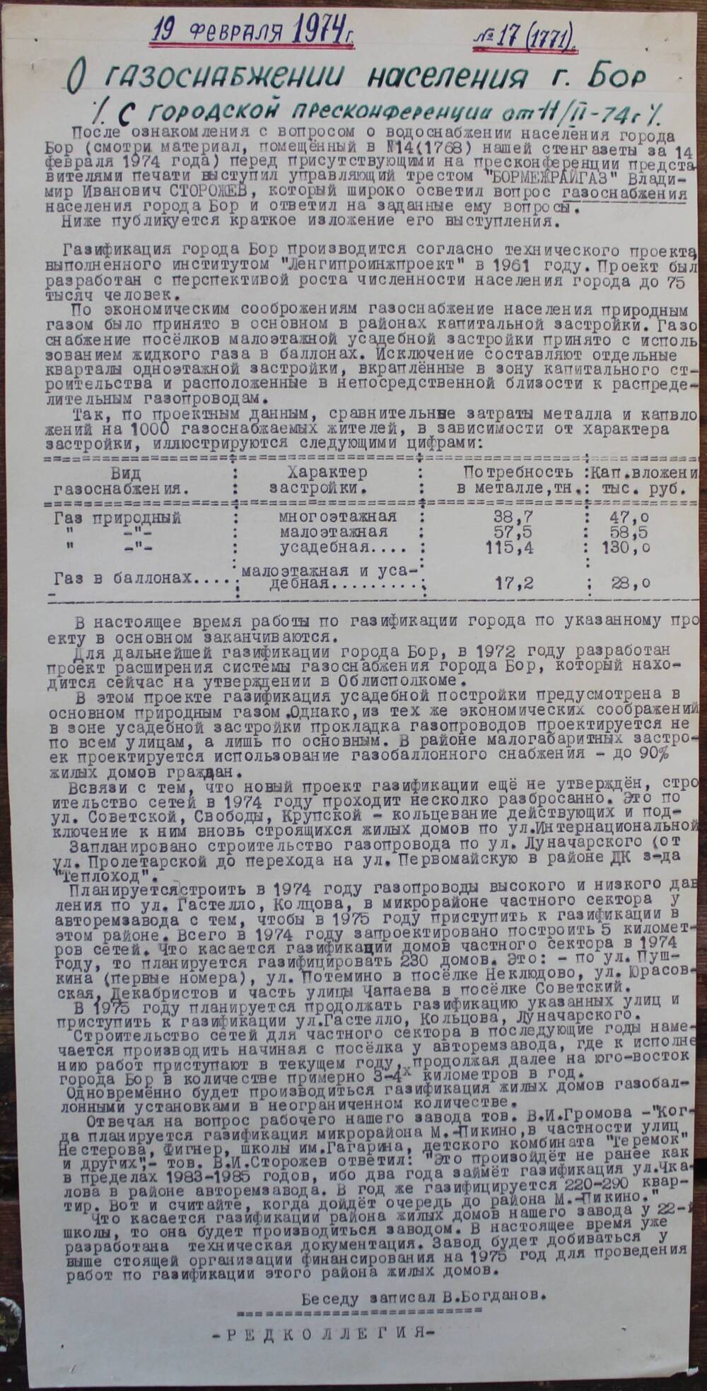 Стенгазета завода Прокатчик 1974 г.