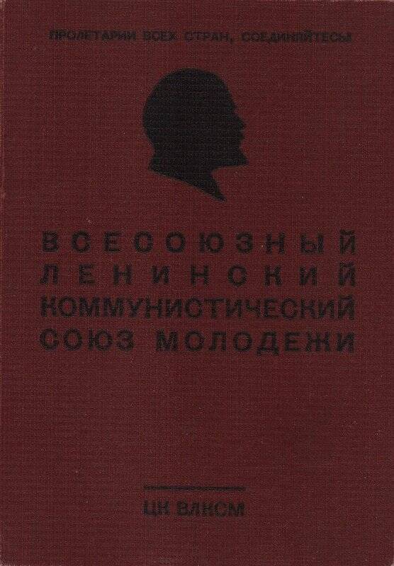 Документ. Комсомольский билет № 33809458 выдан Очерским РК ВЛКСМ Выголову Владимиру Савельевичу.