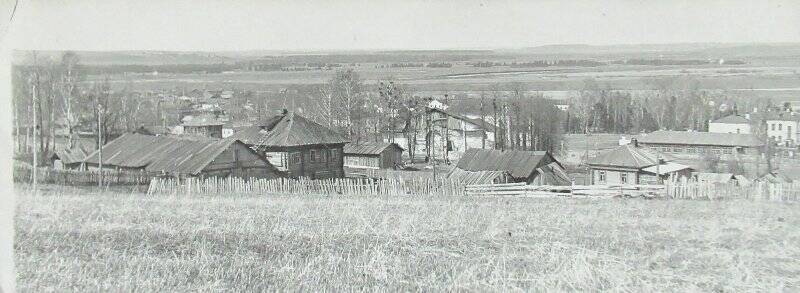 Фотография. Вид на село Ильинское  до затопления