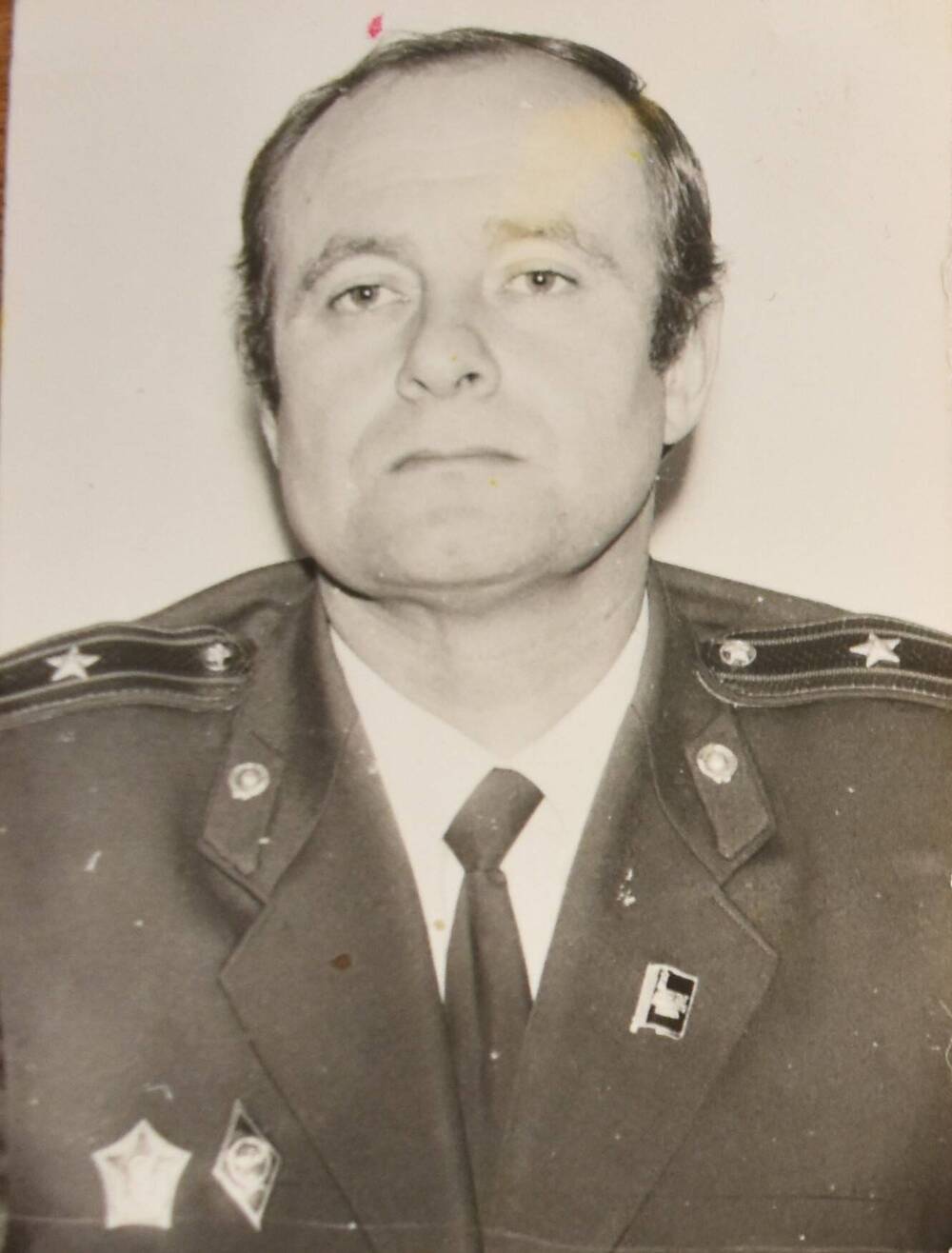 Фотография. Г. Жиздра. Абрамов В. В. майор милиции начальник Жиздринского ОВД в 1990 - е годы