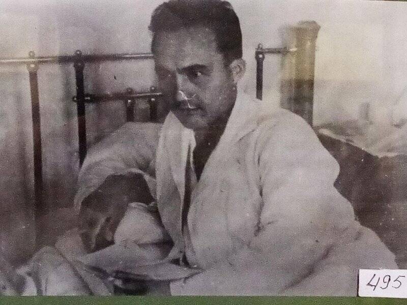 Фотография. Фото черно-белое «П.Хузангай на излечении в эвакогоспитале №3058», Чебоксары, 1944 год.