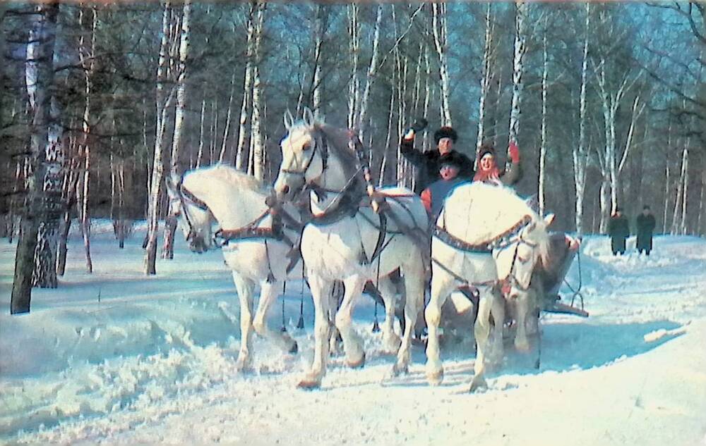 Открытка художественная  поздравительная С Новым годом!