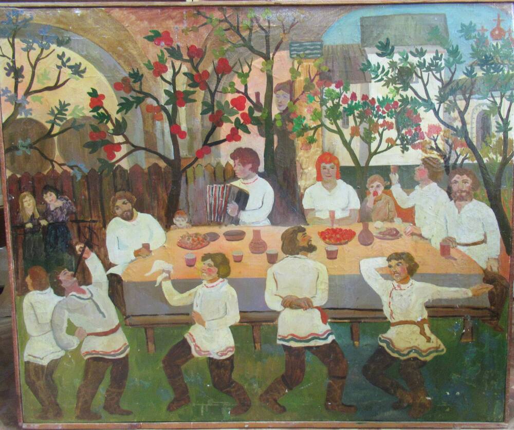 картина Праздник Ахметов Б.Р.,1981г