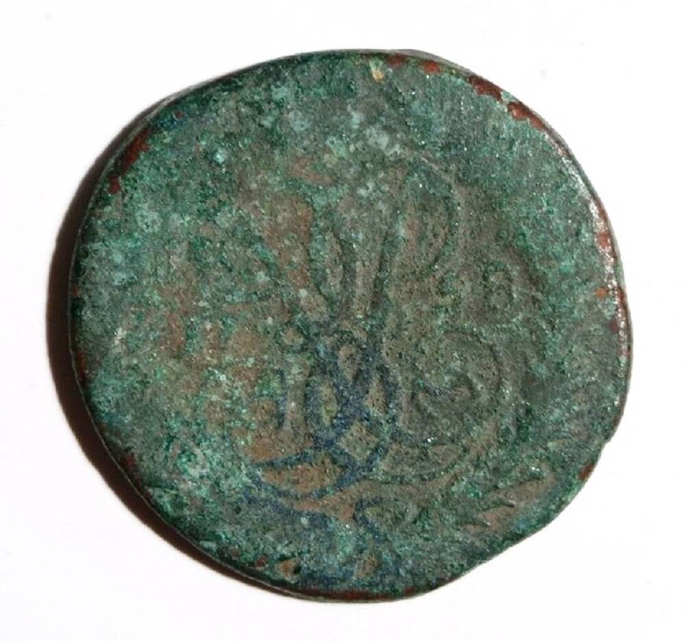 монета 2 копейки 1758 года